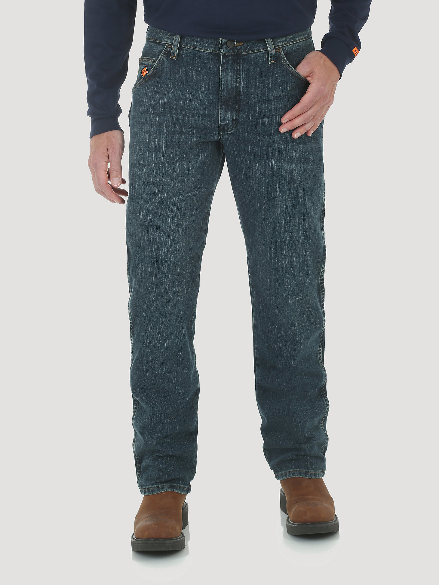Men's Wrangler® FR Flame Resistant Advanced Comfort Regular Fit Jean in Dark Tint main view