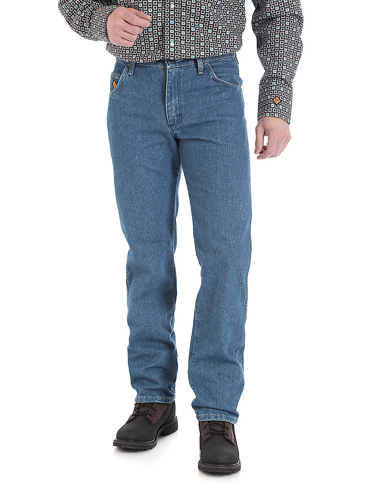 Men's Wrangler® FR Cool Vantage Flame Resistant Regular Fit Jean in True Blue main view