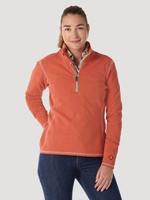 Fleece half zip online pullover women's