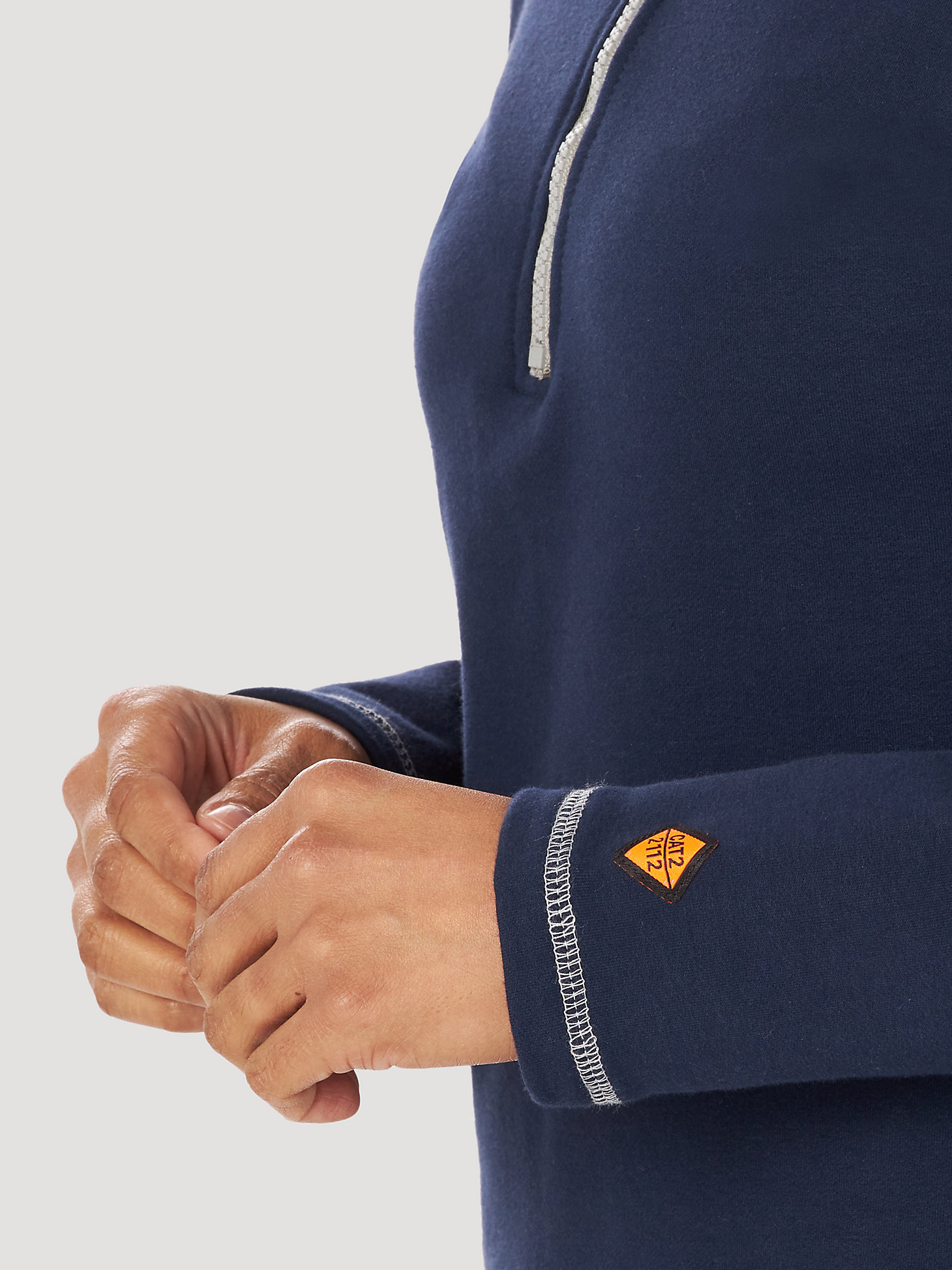 Women's Wrangler® Flame Resistant Long Sleeve Quarter-Zip Pullover in Navy alternative view 3