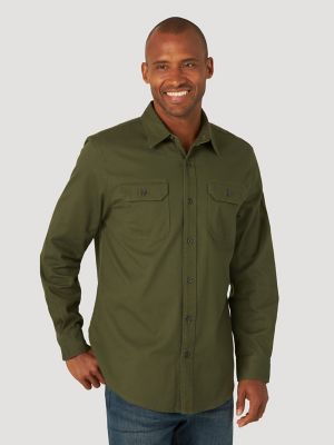 Men's Wrangler® Long Sleeve Twill/Denim Shirt