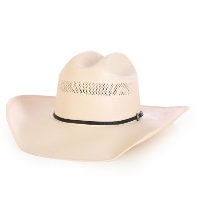 Men's Wyoming Straw Cowboy Hat, Black Leather Band Wrangler®