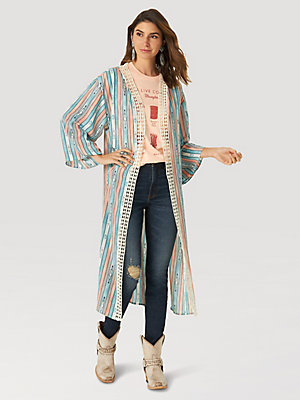 Wrangler Women/'s Asymmetrical Fringe Sweater LWK305R