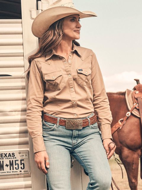 Женские рубашки Wrangler Women's Wrangler Western Snap Work Shirt