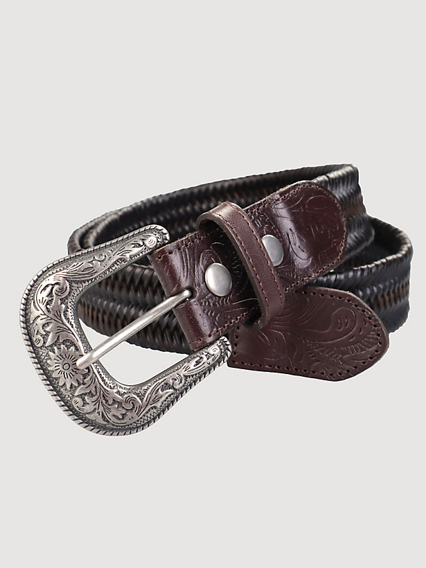 Men's Wrangler® Braided Stretch Belt in Brown