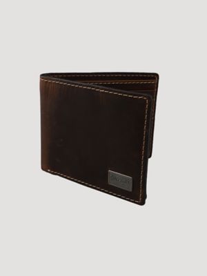 Men's Wrangler® Metal Patch Bi-fold Wallet, Men's ACCESSORIES