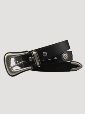 silver buckle belt