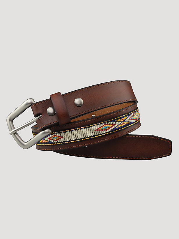 Women's Wrangler® Leather Embroidered Belt