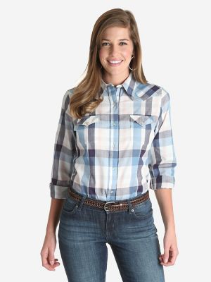 Top Women's (LW001RA) - Wrangler® Western Fashion Shirt Multi – OK