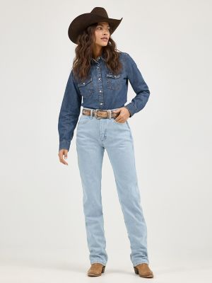 Women's Long Sleeve Western Snap Denim Shirt