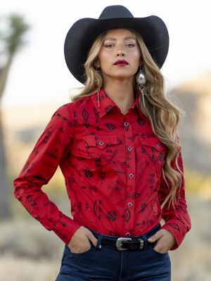 womens red wrangler jeans