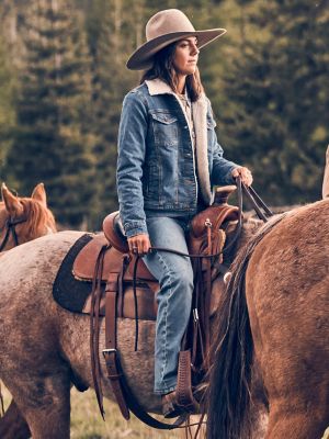 Wrangler Sherpa Lined Jean Jacket - Blue Denim - Stampede Tack & Western  Wear