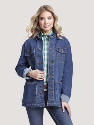 Women S Wrangler Retro Denim Barn Jacket Womens Jackets And