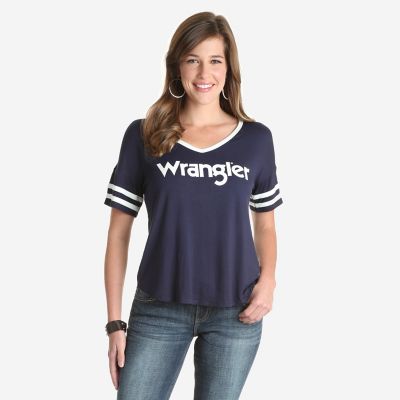 Women's Short Sleeve V-Neck Baseball Graphic T-Shirt | Womens Shirts by ...