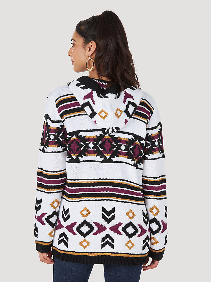 Women's Wrangler Retro® Long Sleeve Southwestern Print Cardigan Sweater in Multi alternative view