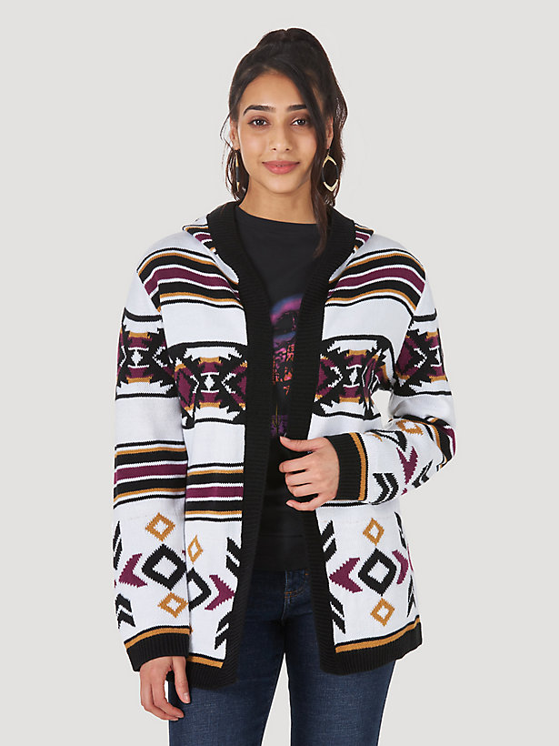 Women's Wrangler Retro® Long Sleeve Southwestern Print Cardigan Sweater