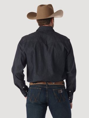 Premium Performance Advanced Comfort Cowboy Cut® Long Sleeve Spread Collar Solid Shirt Mens 9379