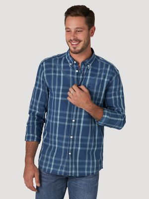 Men's Plaid One Pocket Button-Up Shirt | Mens Shirts by Wrangler®