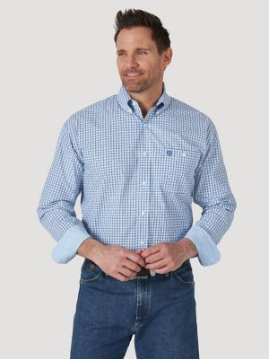 Wrangler Men's George Strait Plaid Button Down Long Sleeve Shirt 11231 -  Russell's Western Wear, Inc.