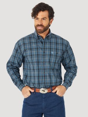 Wrangler Men's George Strait Plaid Button Down Long Sleeve Shirt 11231 -  Russell's Western Wear, Inc.