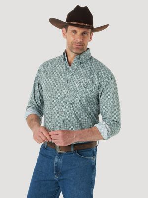 Men's George Strait Long Sleeve Button Down One Pocket Printed Shirt | The  Monarch Look | Wrangler®