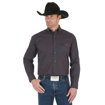 Men's George Strait Long Sleeve Button Down Print Shirt | Mens Shirts ...