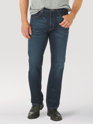 Wrangler Durable Quality Men Black Straight Regular Jeans W33 L32