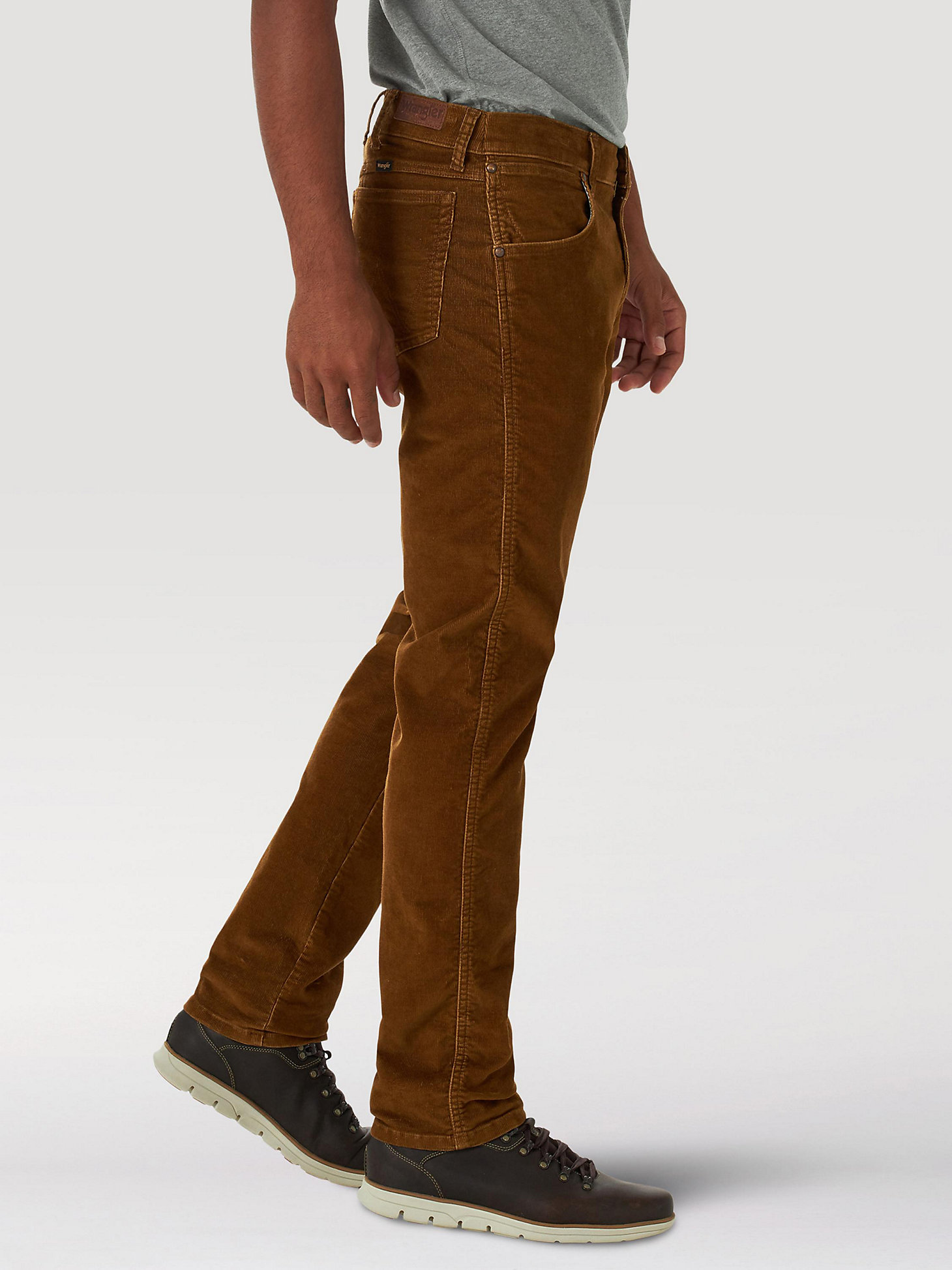Men's Wrangler® Regular Tapered Corduroy Jeans in Monks Robe alternative view 3