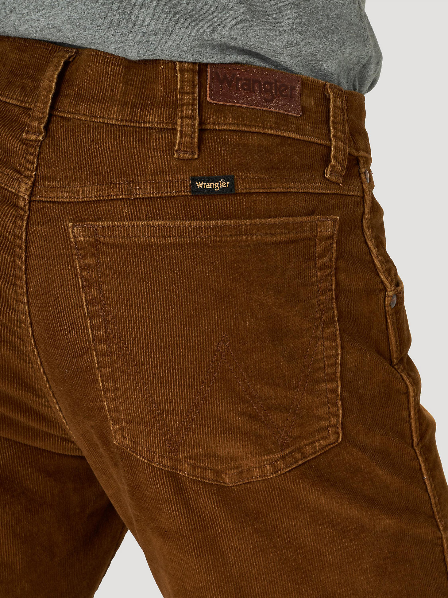 Men's Wrangler® Regular Tapered Corduroy Jeans in Monks Robe alternative view 2