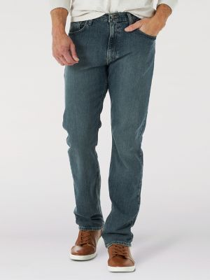 Lee straight leg jeans just below the waist