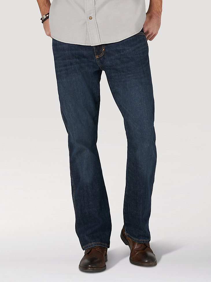 Men's Slim Fit Bootcut Jeans in CB Wash main view