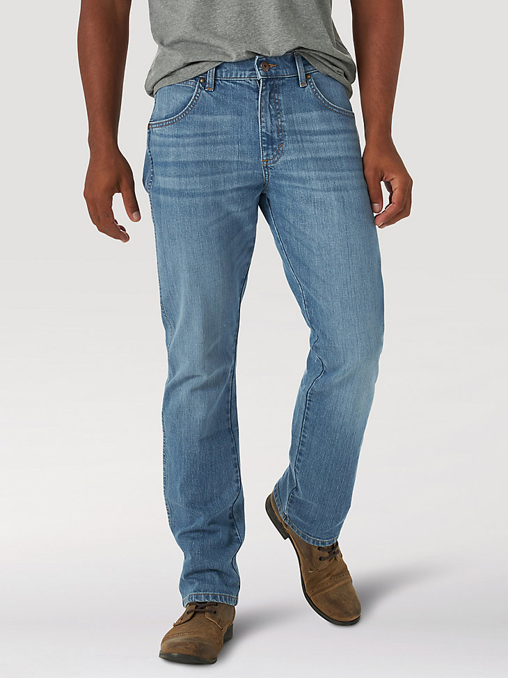 Men's Wrangler® Slim Straight Jean in Drake main view
