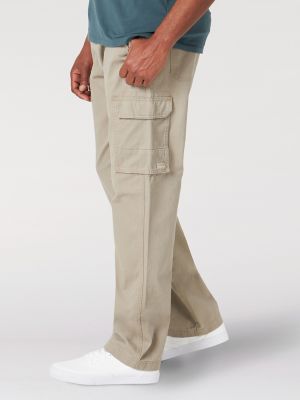 Mens Military Style Cargo Pants Grey Beige Black Brown Regular Wide