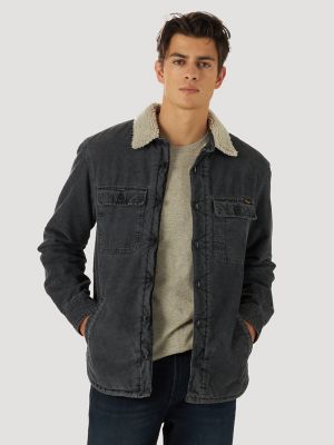 Men's Wrangler® Sherpa Lined Denim Jacket | Men's JACKETS & OUTERWEAR ...