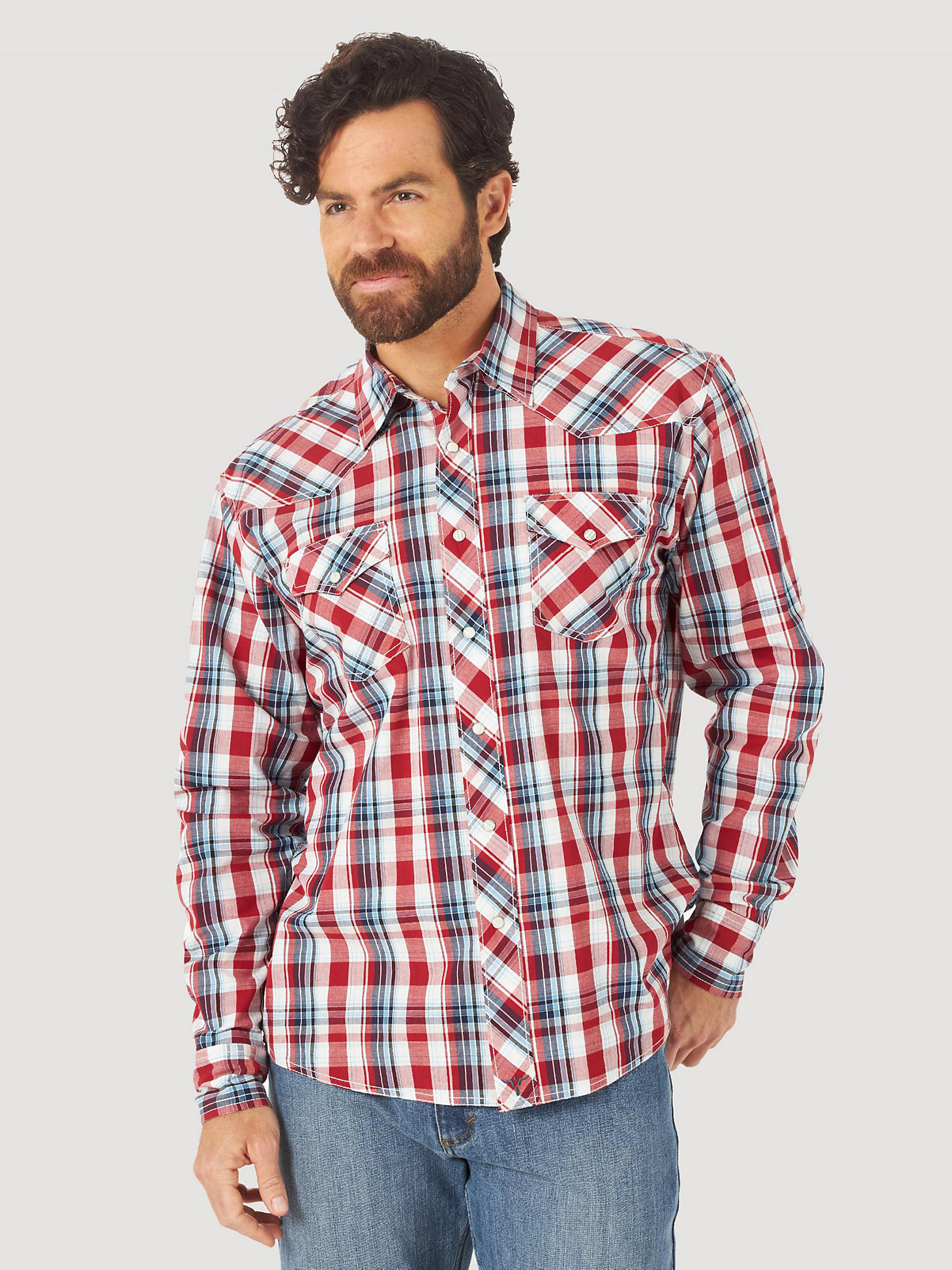 Checkered Long Sleeve Shirt Plaid Retro Country Casual Blouse Collar Top Cotton