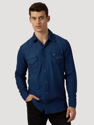 Men's Long Sleeve Two-Pocket Western Snap Work Shirt | Mens Shirts by ...