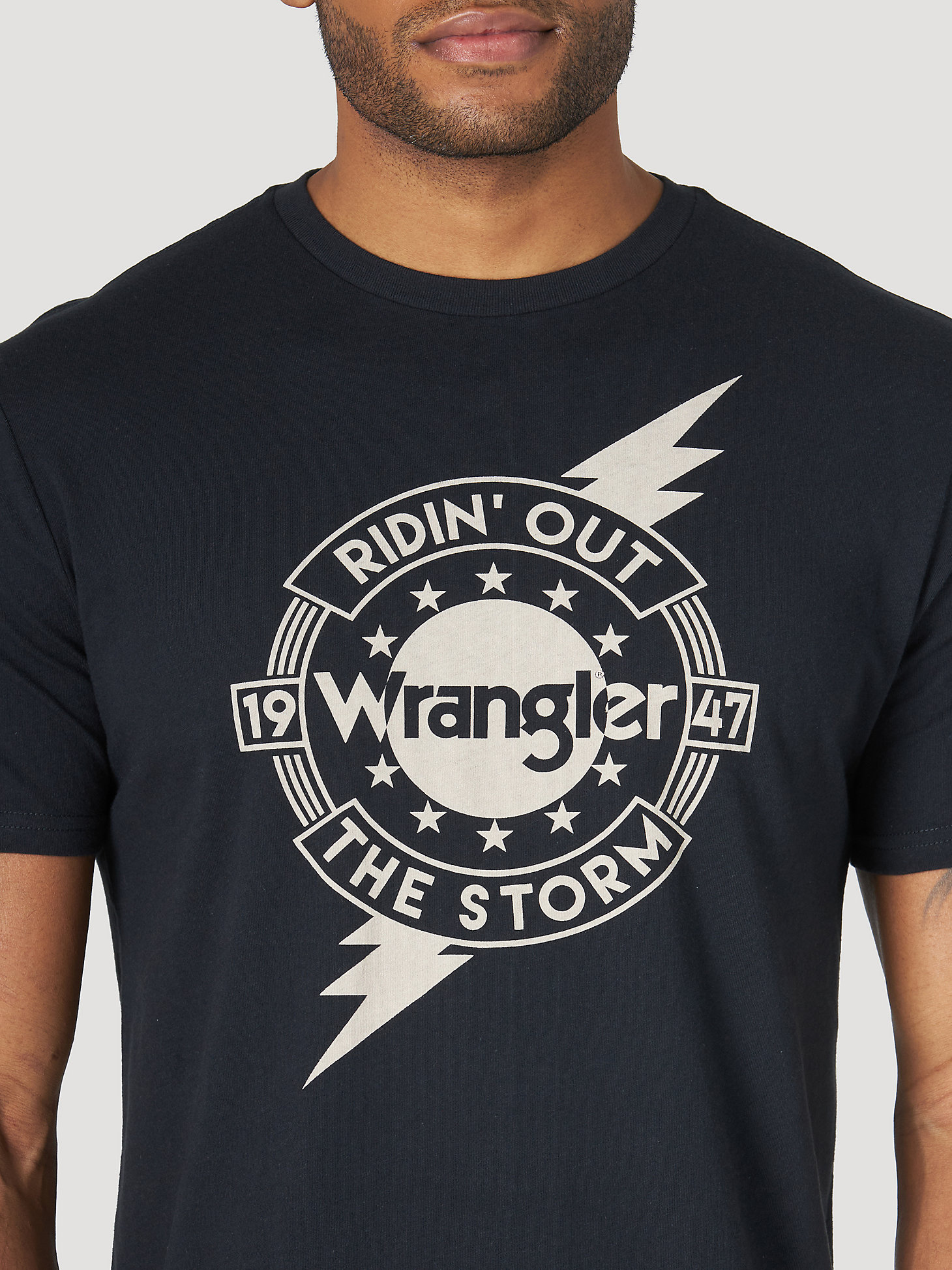 Men's Wrangler® Weather The Storm Graphic T-Shirt in Washed Black alternative view 2