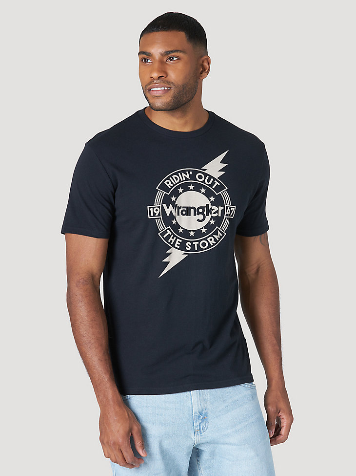 Men's Wrangler® Weather The Storm Graphic T-Shirt in Washed Black main view