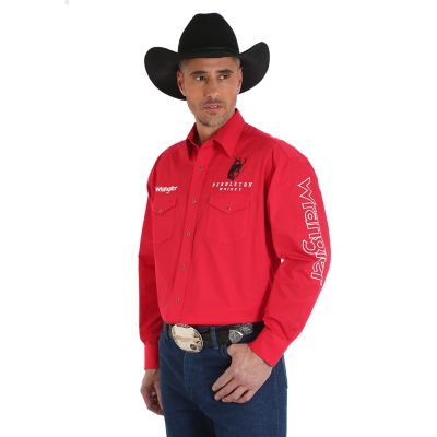 Cowboy Cut® Firm Finish Long Sleeve Western Snap Solid Work Shirt (Big ...