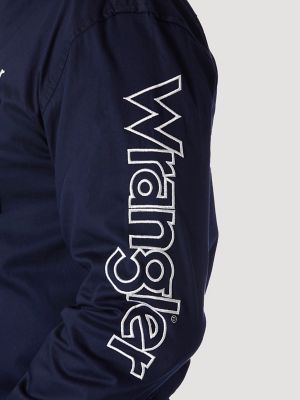 Wrangler Long Sleeve Logo Shirt - Navy - MP2327N S