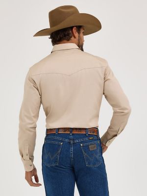 Painted Desert® Long Sleeve Button Down Lightweight Solid Twill Shirt