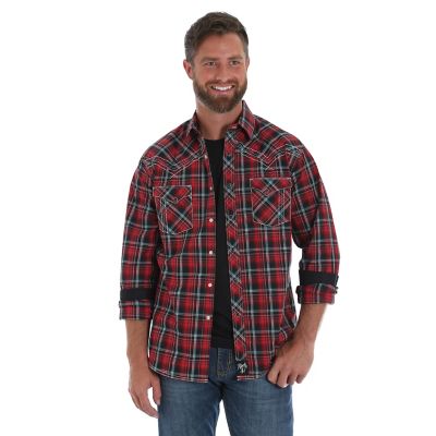 Men's Rock 47® by Wrangler® Long Sleeve Western Snap Decorative