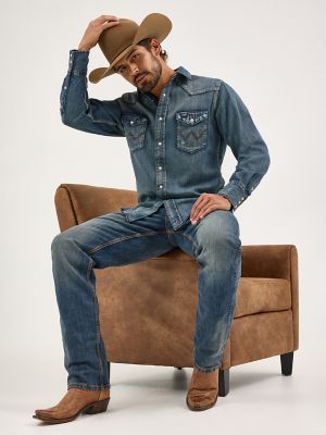 Wrangler Western Wear Pearl Snap — Left Hand Twill