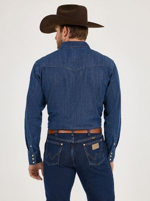 Cowboy Cut&reg; Long Sleeve Western Denim Snap Work Shirt