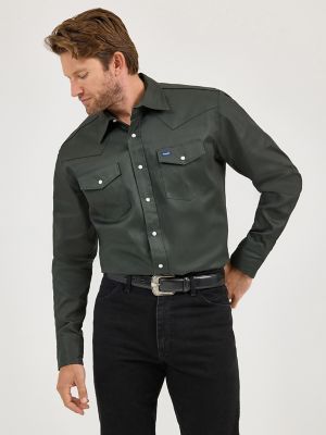 Men's Wrangler Collegiate Cowboy Cut Western Snap Shirt