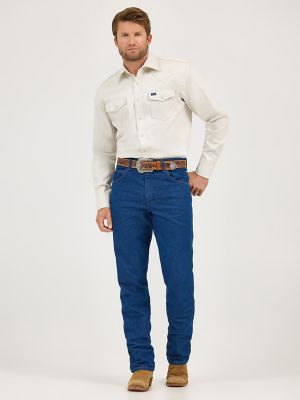 Cowboy Cut&reg; Firm Finish Long Sleeve Western Snap Solid Work Shirt in Stone alternative view