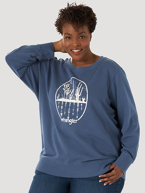 Women's Wrangler® Cactus Sweatshirt (Plus)