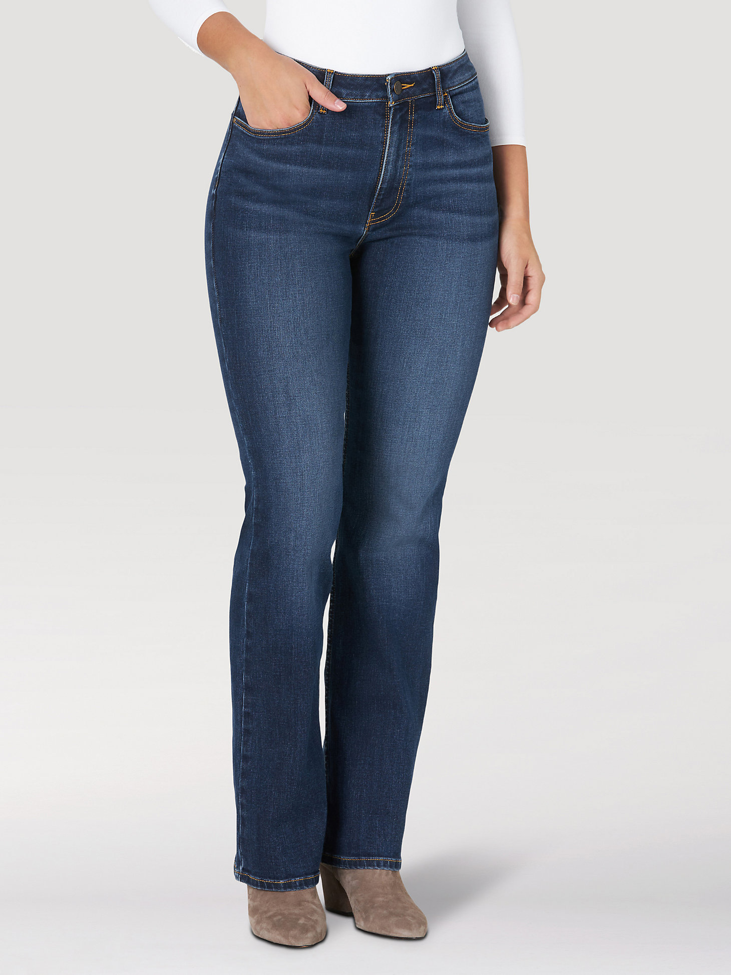 Women's Wrangler® High Rise True Straight Leg Jean | Women's JEANS ...