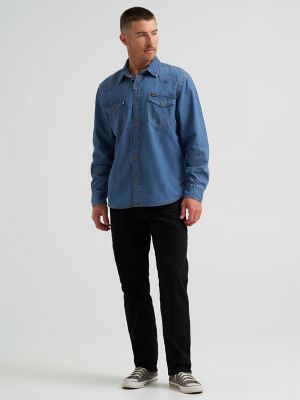 Men's Denim Western Snap Front Shirt