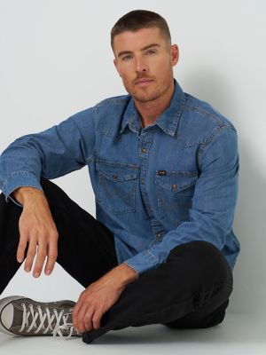 Men's Denim Western Snap Front Shirt